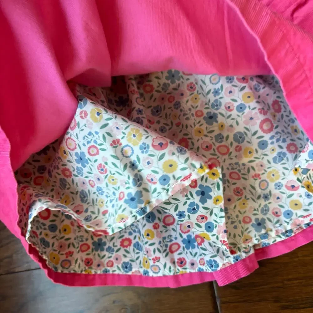 Mini Boden Girls Pink Corduroy Skirt Sz 7-8Y Barbie Spring Summer - Picture 6 of 8